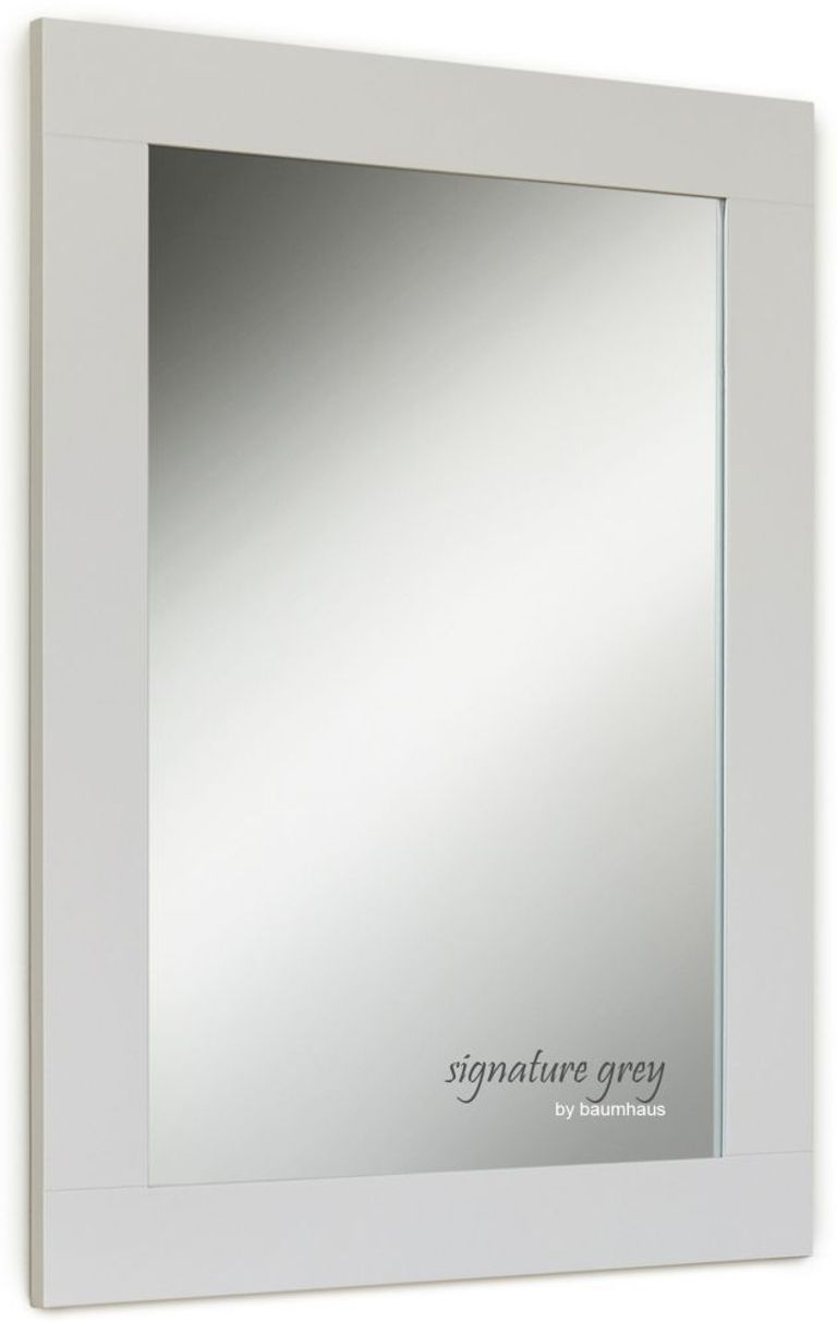 Signature Grey Painted Wall Mirror - Rectangular - 81cm x 111cm