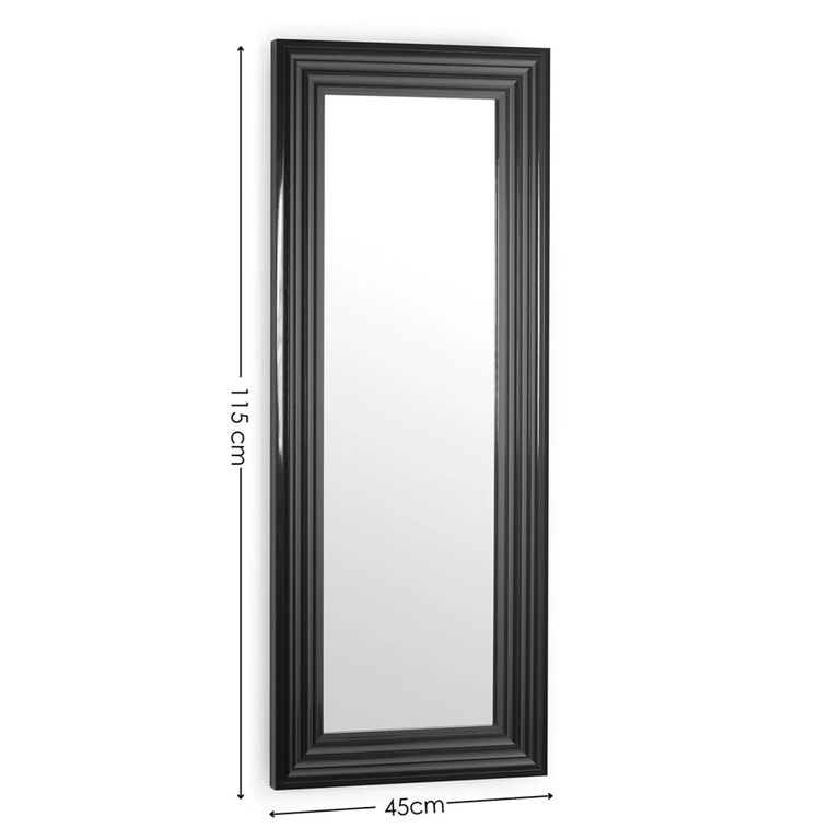 Tokyo Wall Mirror - Rectangular - Tall - Black - 45cm x 115cm