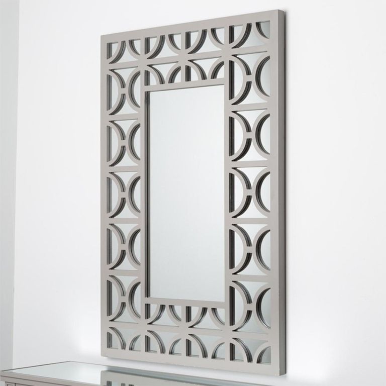 Wall Mirror - Torino - Rectangular - Grey - 79cm x 118cm