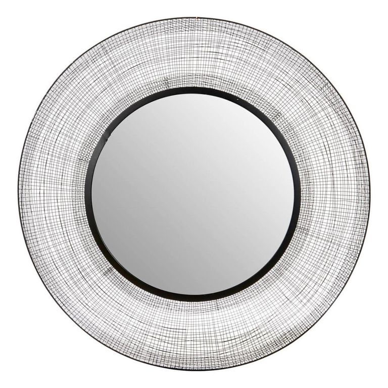 Trento Wall Mirror - Black Circular