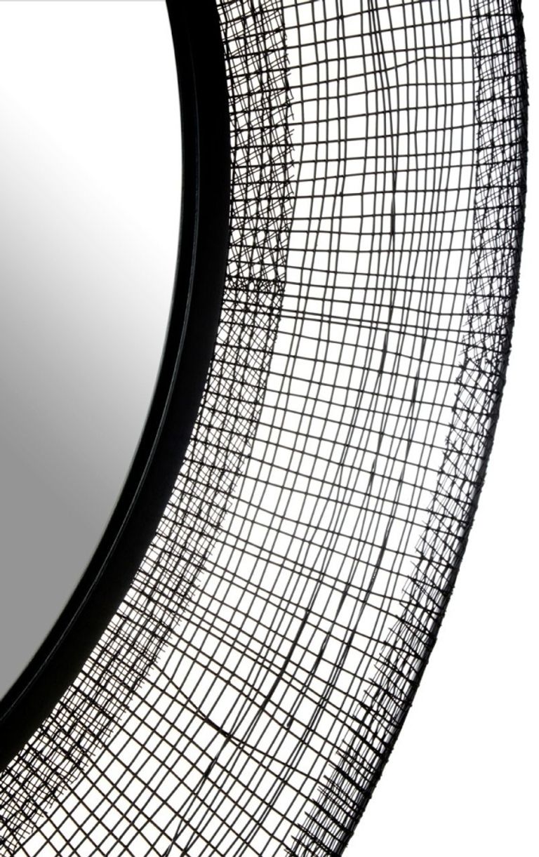 Trento Wall Mirror - Black Circular