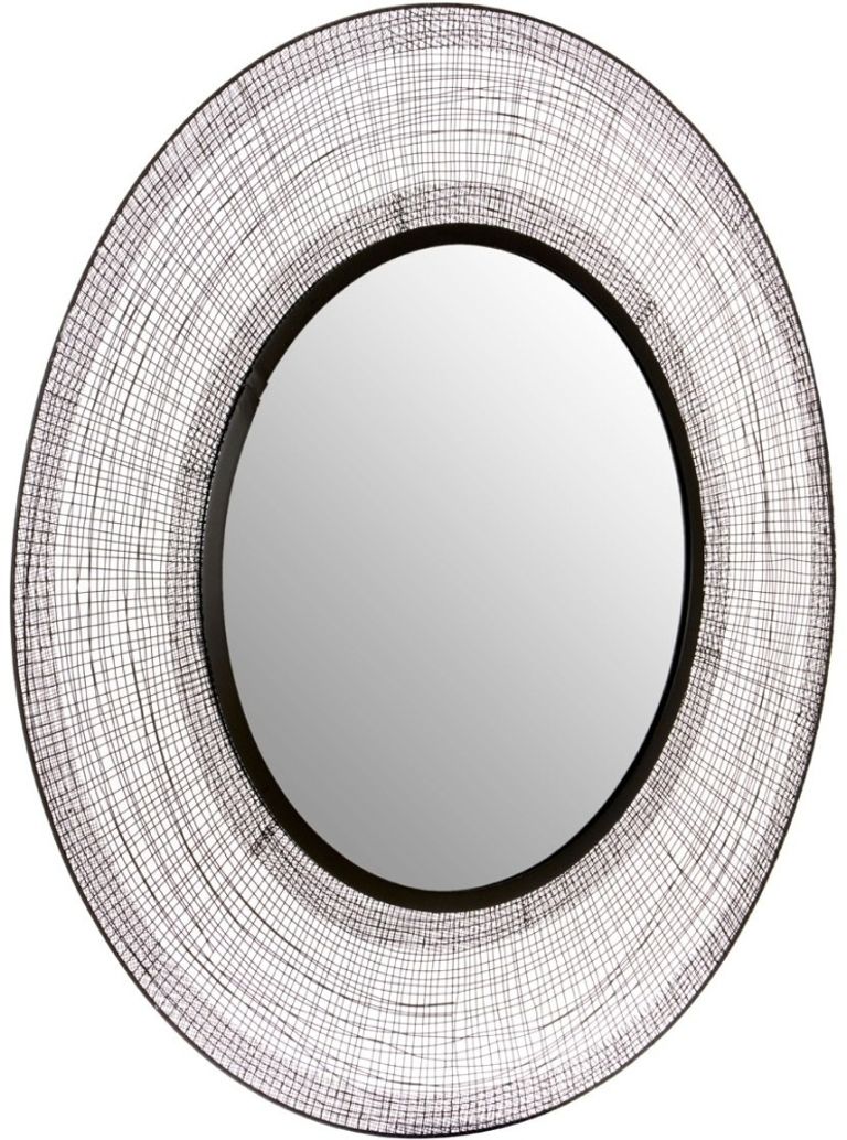 Trento Wall Mirror - Black Circular