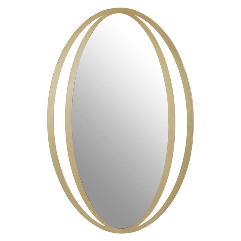 Trento Wall Mirror - Oval - Gold Double Ring Design