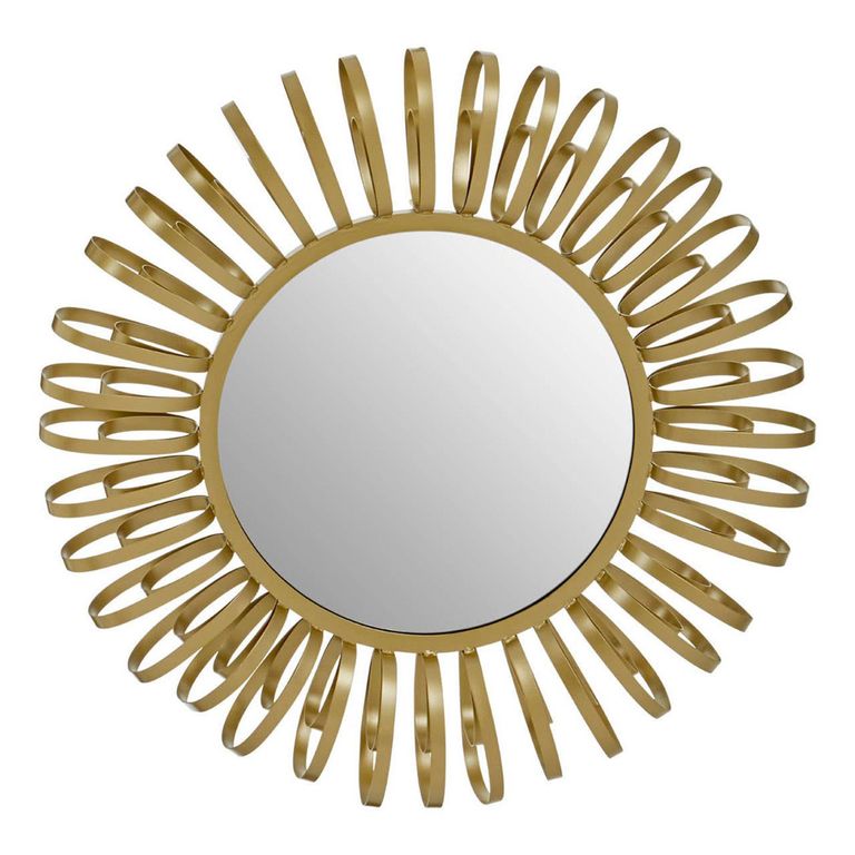 Trento Wall Mirror - Round - Gold Multi Ring Design