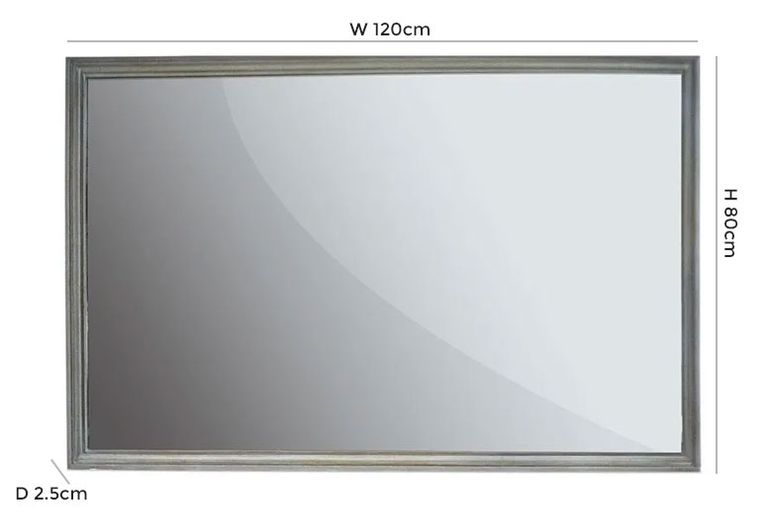 Jessica Rectangular Wall Mirror - Taupe