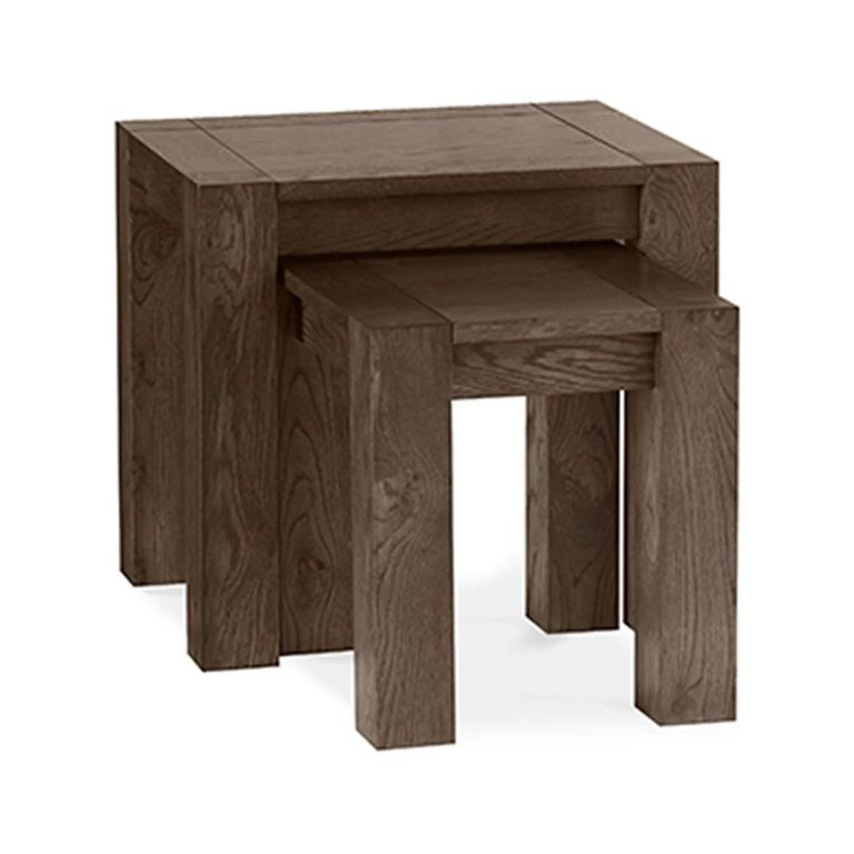 Turin Dark Oak Nest of Lamp Tables