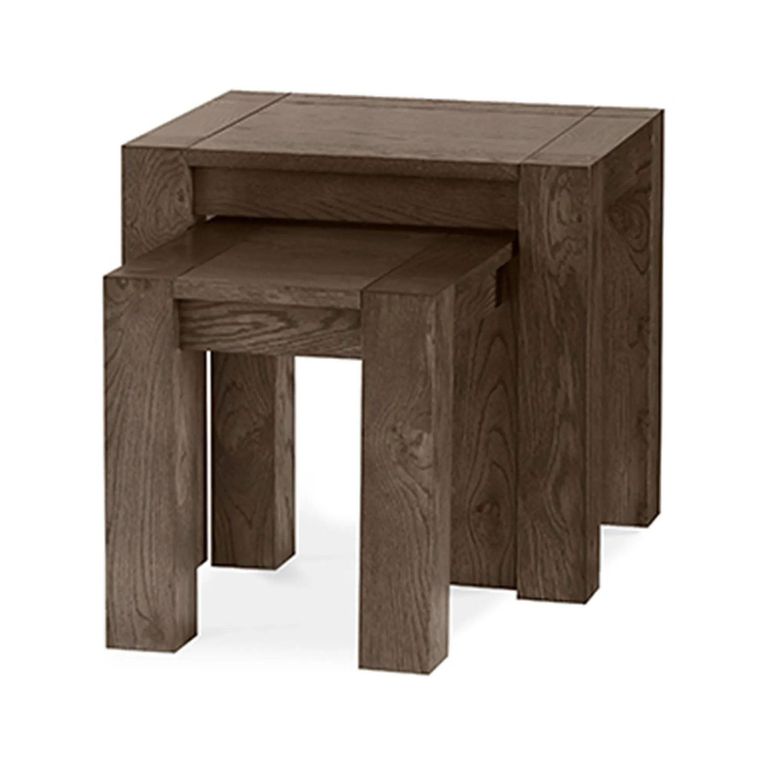 Turin Dark Oak Nest of Lamp Tables