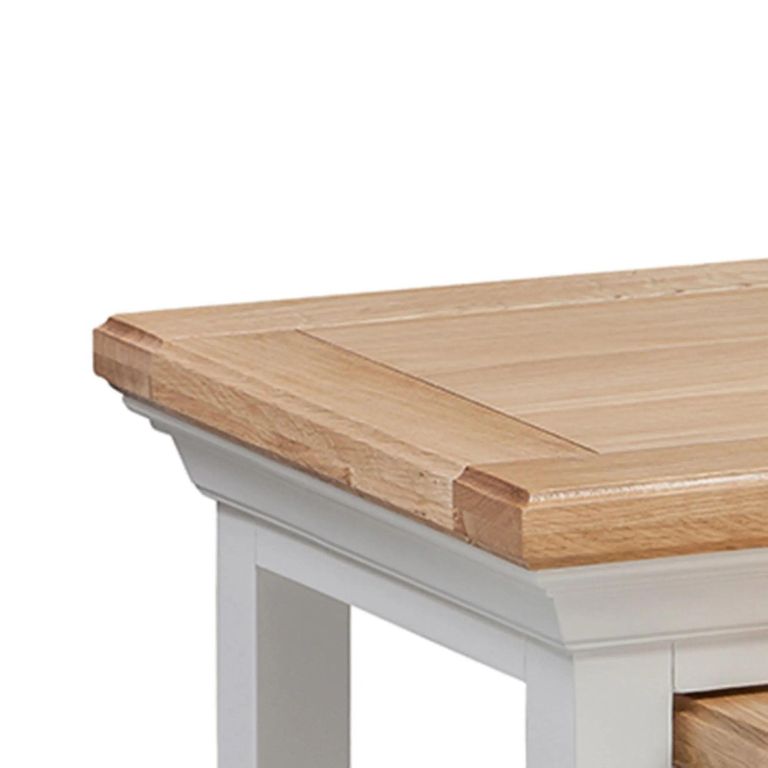 Cotswold Nest of Tables - Set of 2 - Oak and Painted