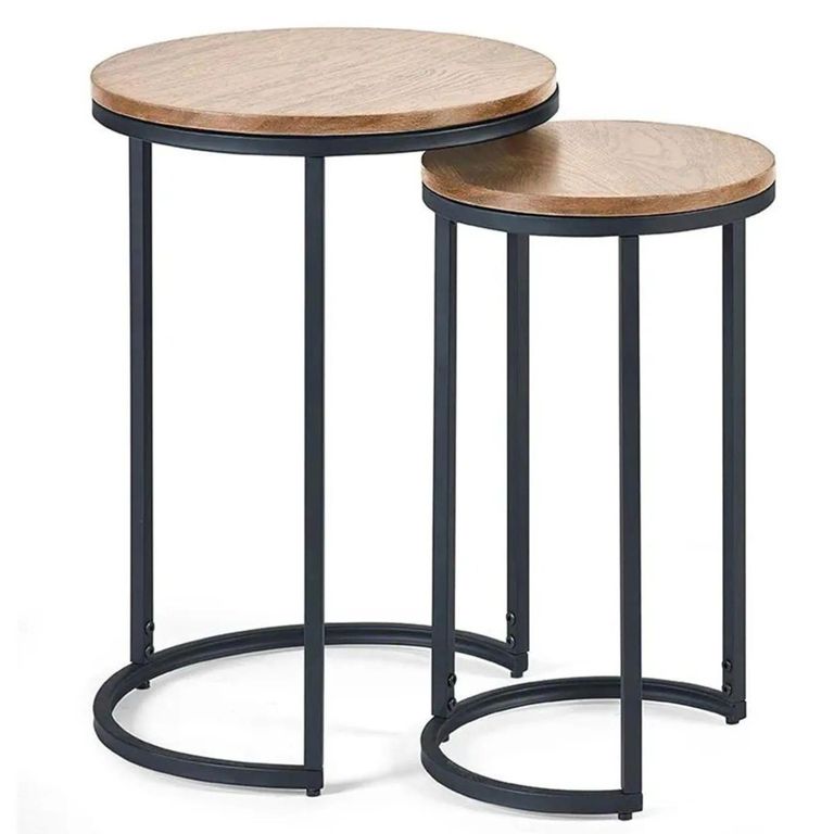 Tribeca Round Nest of Tables - Set of 2 - Oak
