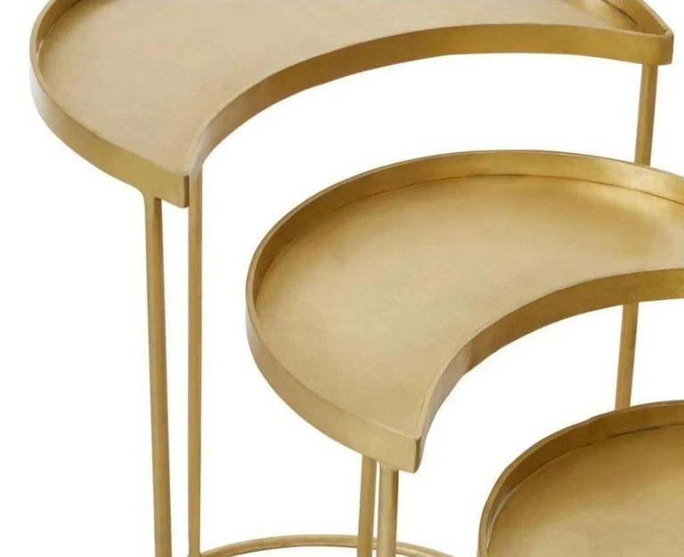 Suar Nest of 3 Tables - Gold