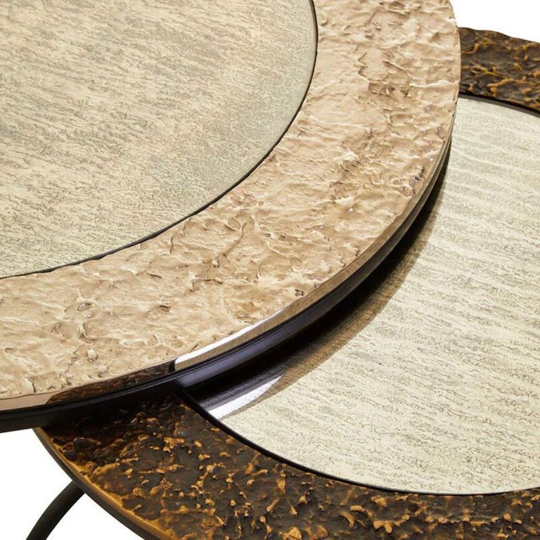 Akola Nest of 2 Tables - Round - Gold