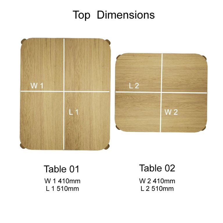 Scandic Nest of Tables - Set of 2 - Oak