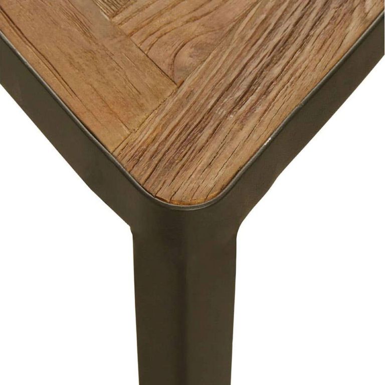 Elmo Nest of 3 Tables - Triangular - Elm Wood and Metal