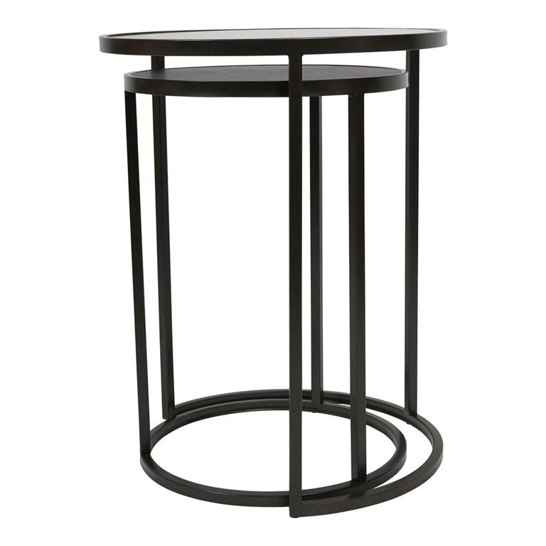 Turner Nest of Tables - Slate Effect - Round - Set of 2