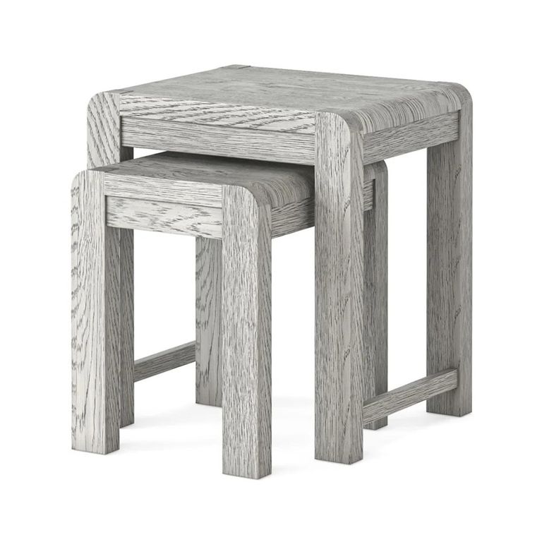 Amsterdam Nest of 2 Tables - Grey Washed Oak