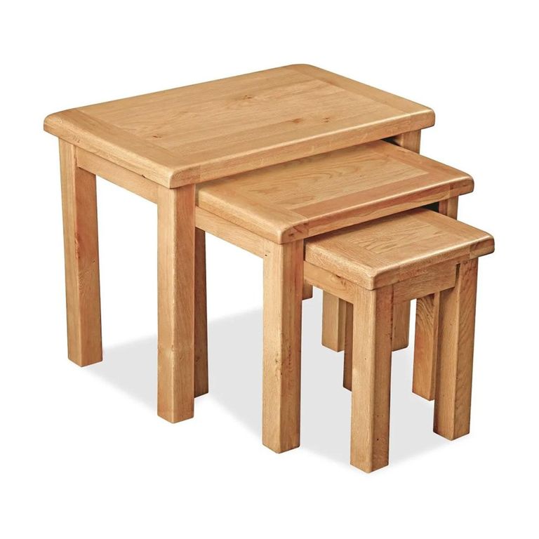 Salisbury Premium Nest of 3 Tables - Oak