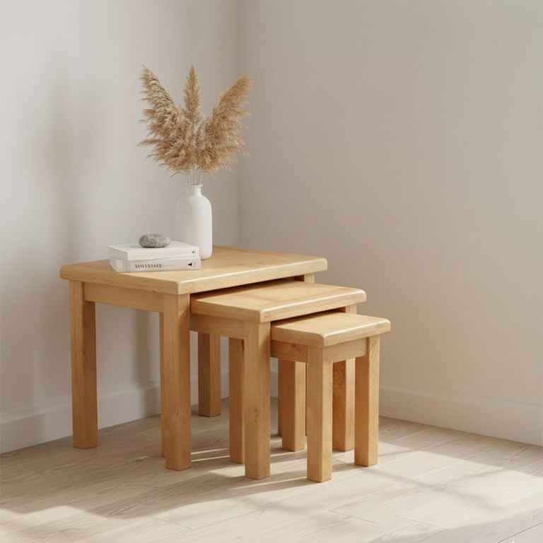 Salisbury Premium Nest of 3 Tables - Oak