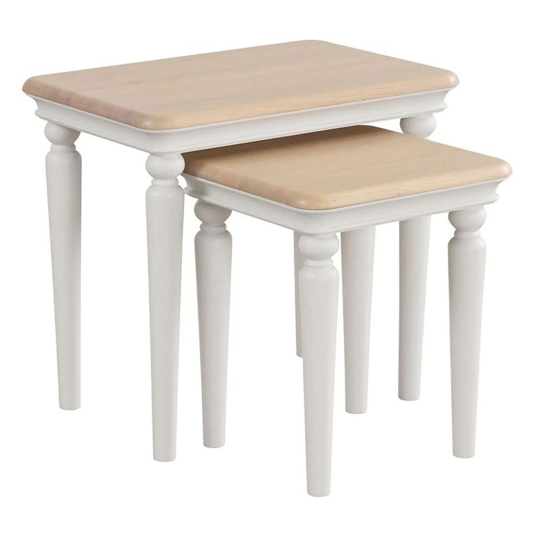Cromwell Nest of Tables - Set of 2 - Grey Painted