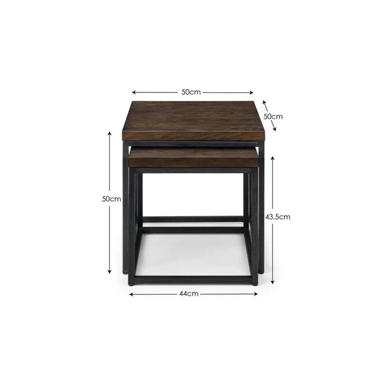 Brooklyn Nest of Tables - Set of 2 - Dark Oak