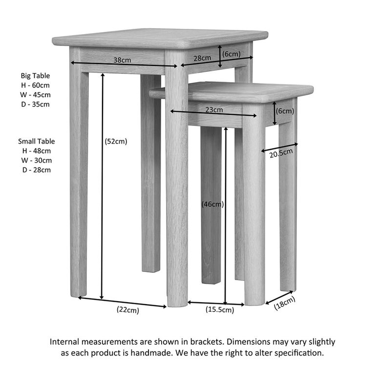 Twyford Nest of Tables - Set of 2 - Oak