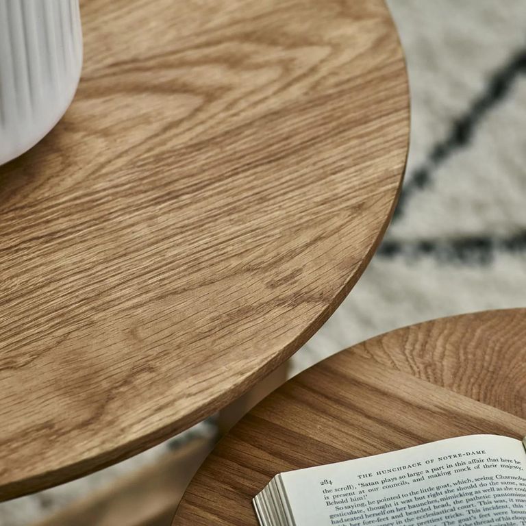 Nidri Nest of Tables - Set of 3 - Oak - Round
