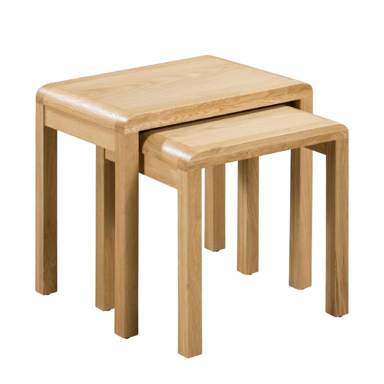 Curve Nest of Tables - Set of 2 - Small - Oak