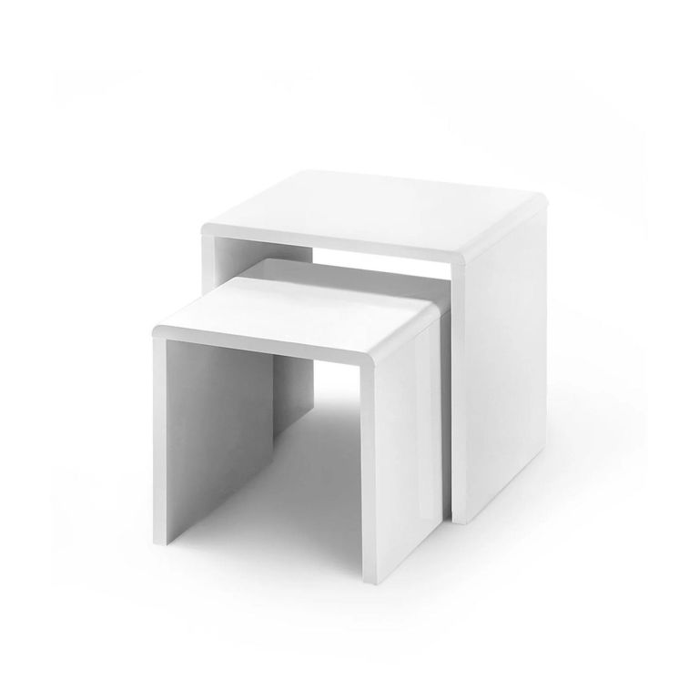 Manhattan Nest of Tables - Set of 2 - White Gloss