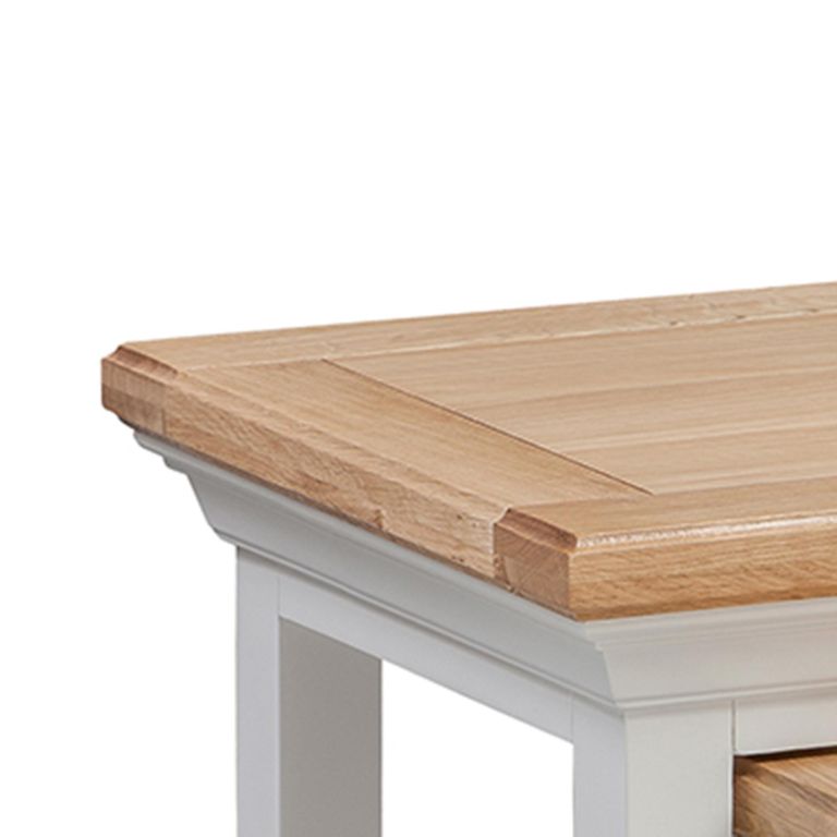 Cotswold Nest of Tables - Set of 2 - Oak and Painted