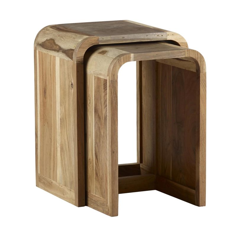 Aspen Nest of Tables - Set of 2 - Industrial - Reclaimed Wood