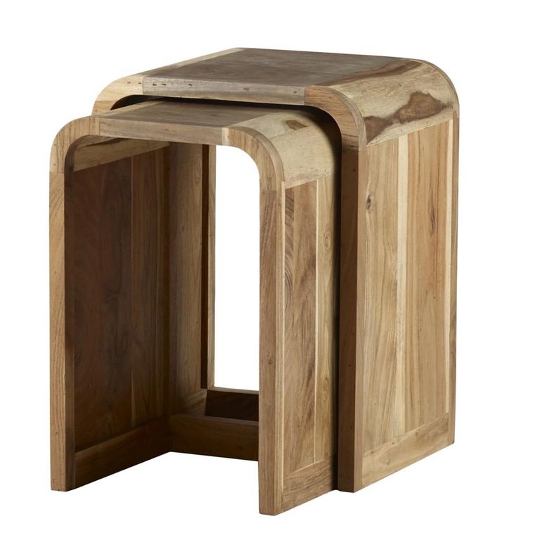 Aspen Nest of Tables - Set of 2 - Industrial - Reclaimed Wood