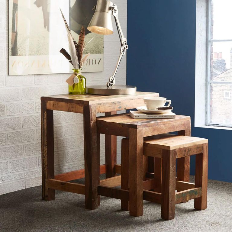 Coastal Nest of Tables - Set of 3 - Reclaimed Wood