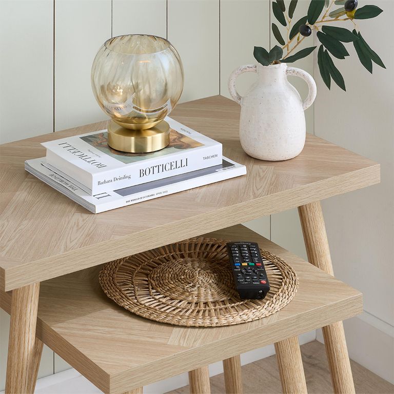 Herringford Oak Nest of Tables - 2 Tier