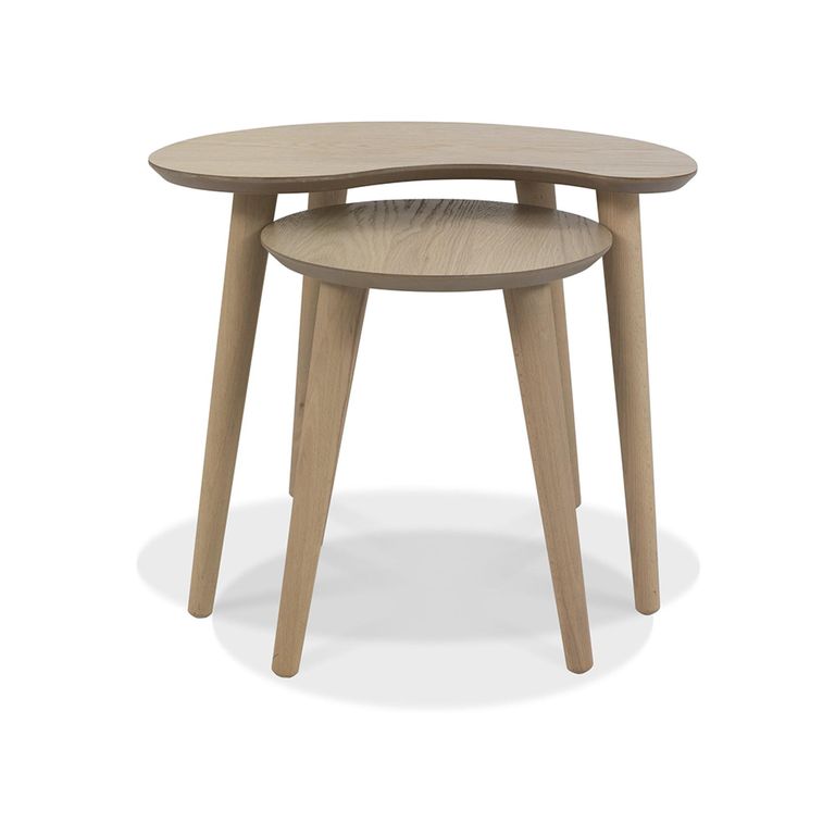 Dansk Scandi Oak Nest of Lamp Tables - Set of 2