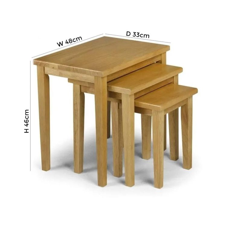 Cleo Nest of Tables - Set of 3 - Oak
