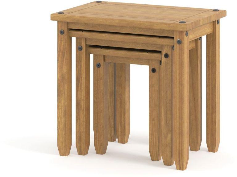 Corona Nest of Tables - Set of 3 - Pine Mexican