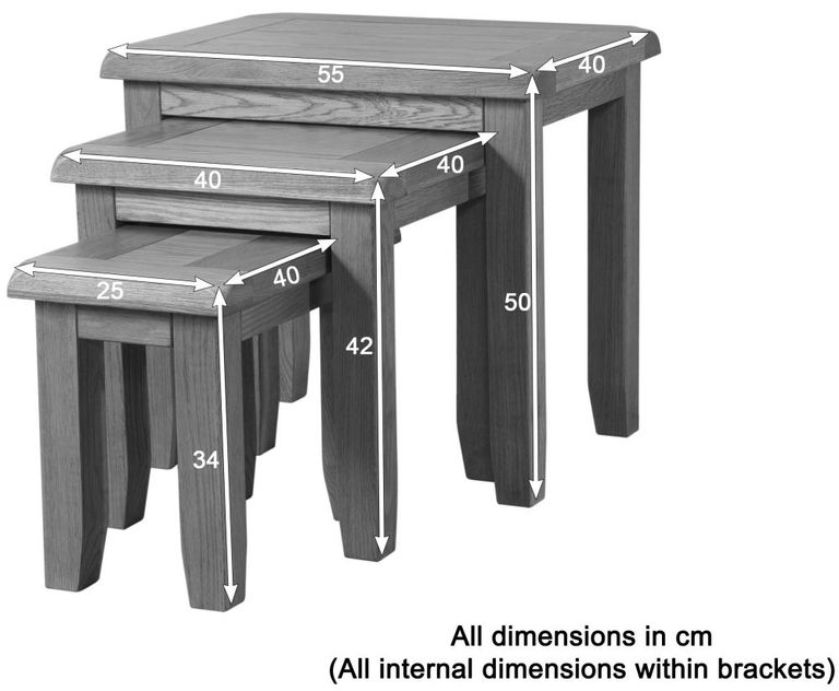 Dorset Nest of Tables - 3 - Oak