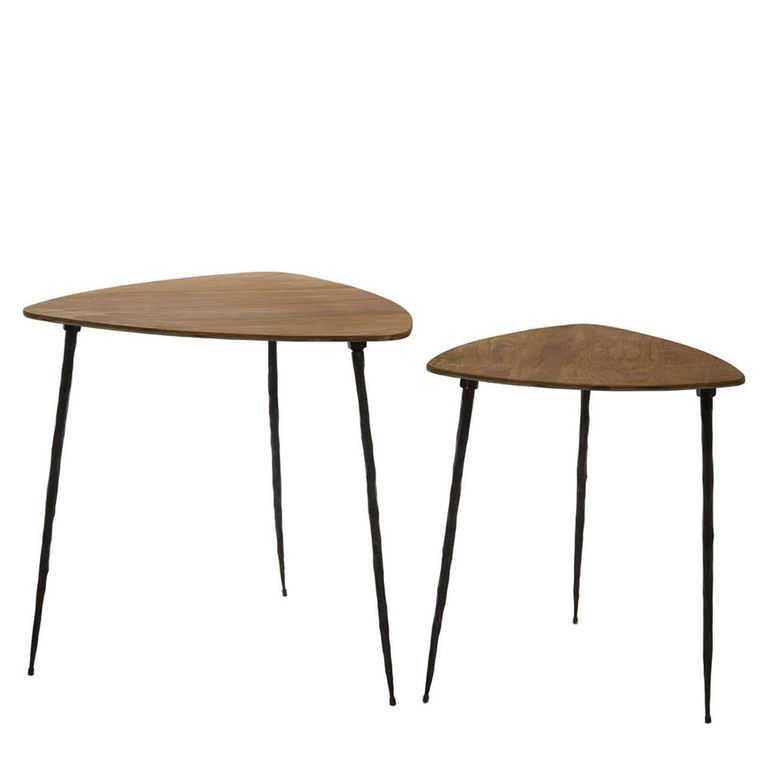 Gamelan Nest of 2 Tables - Triangular - Oak