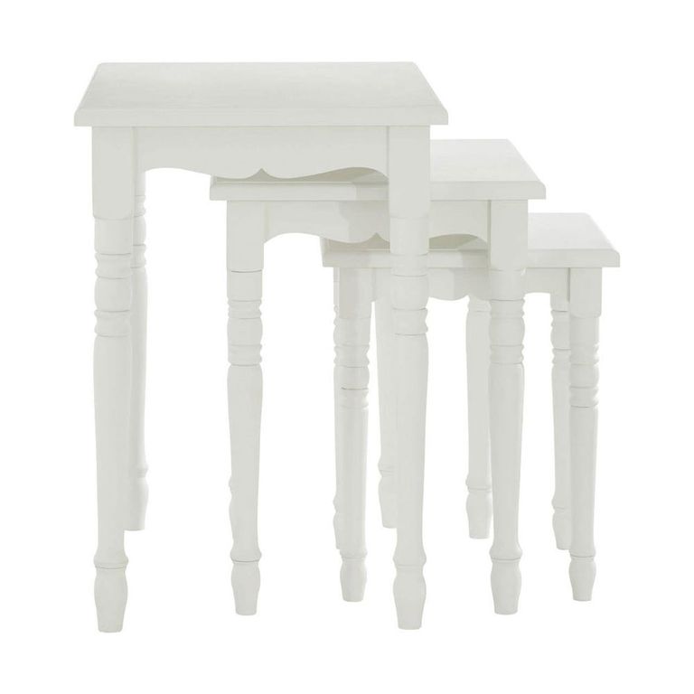 Hendra Nest of 3 Tables - White Wood