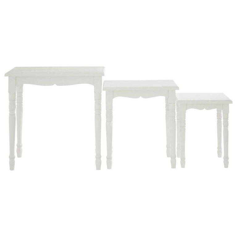 Hendra Nest of 3 Tables - White Wood