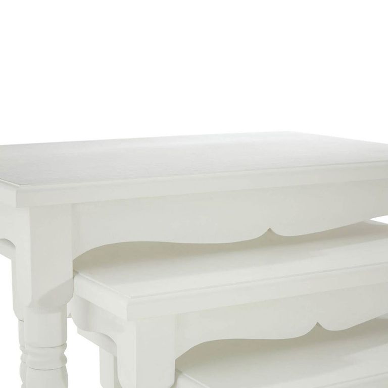 Hendra Nest of 3 Tables - White Wood