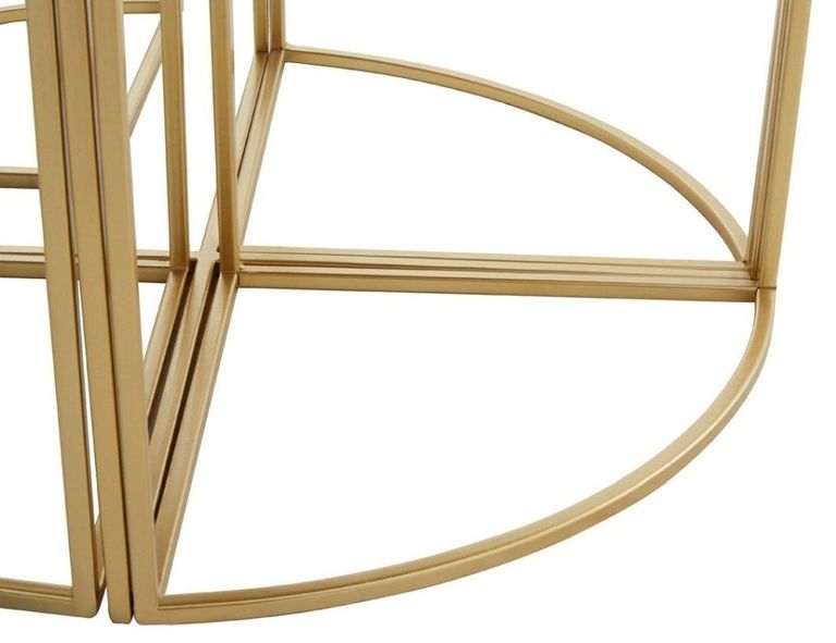 Jolie Nest of Tables - Mirrored with Gold - Round