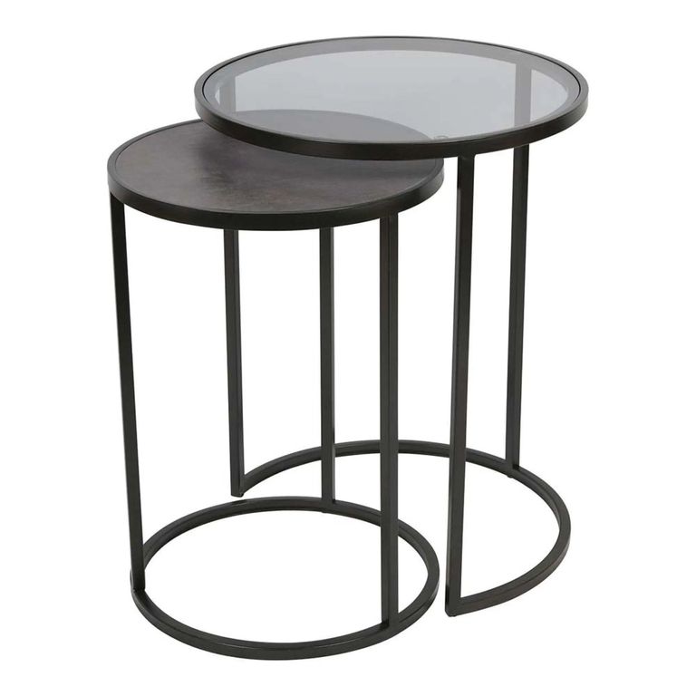 Turner Nest of Tables - Slate Effect - Round - Set of 2