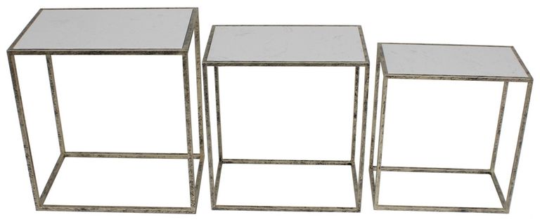 Irma Nest of Tables - Antique Gold Marble - Set of 3