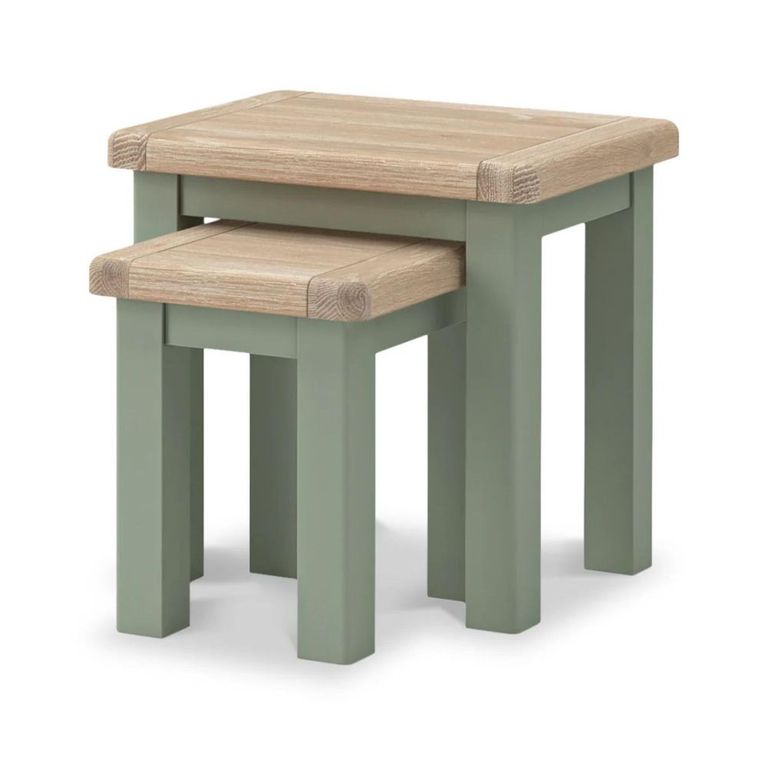 Salcombe Nest of Tables - Set of 2 - Sage Oak