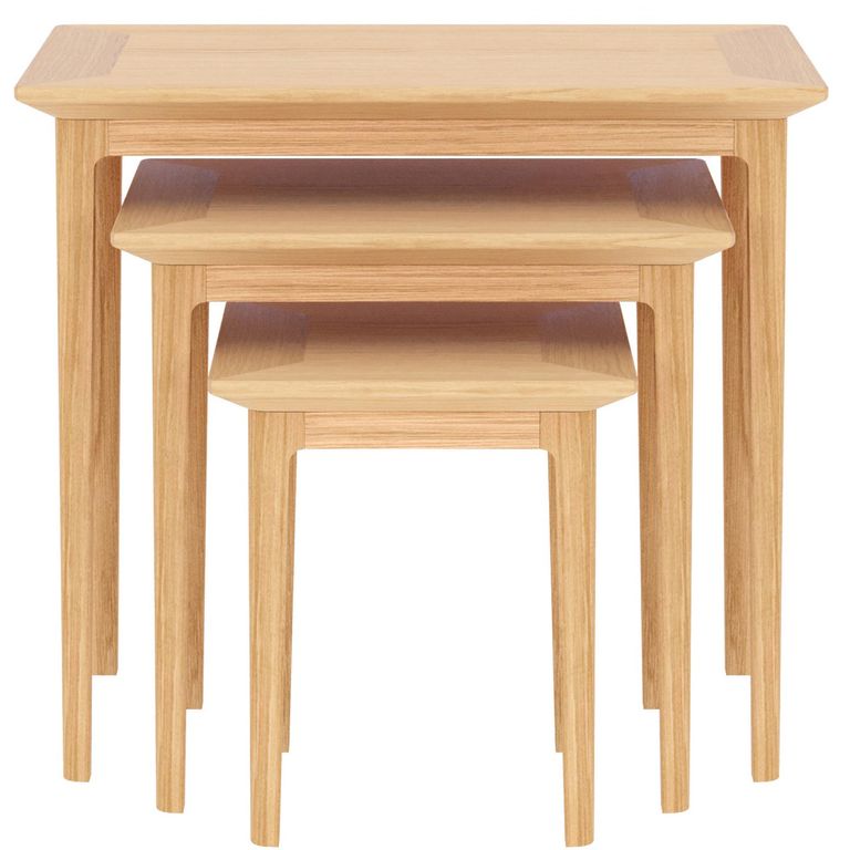 Selene Oak Nest of 3 Tables