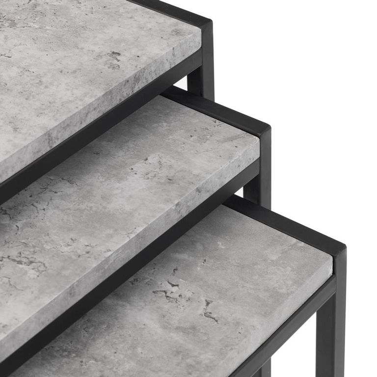 Staten Nest of Tables - Set of 3 - Concrete