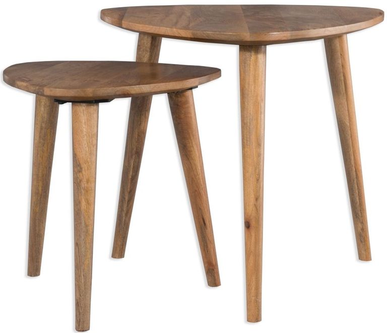 Summit Century Solid Wood Triangular Nest of 2 Tables