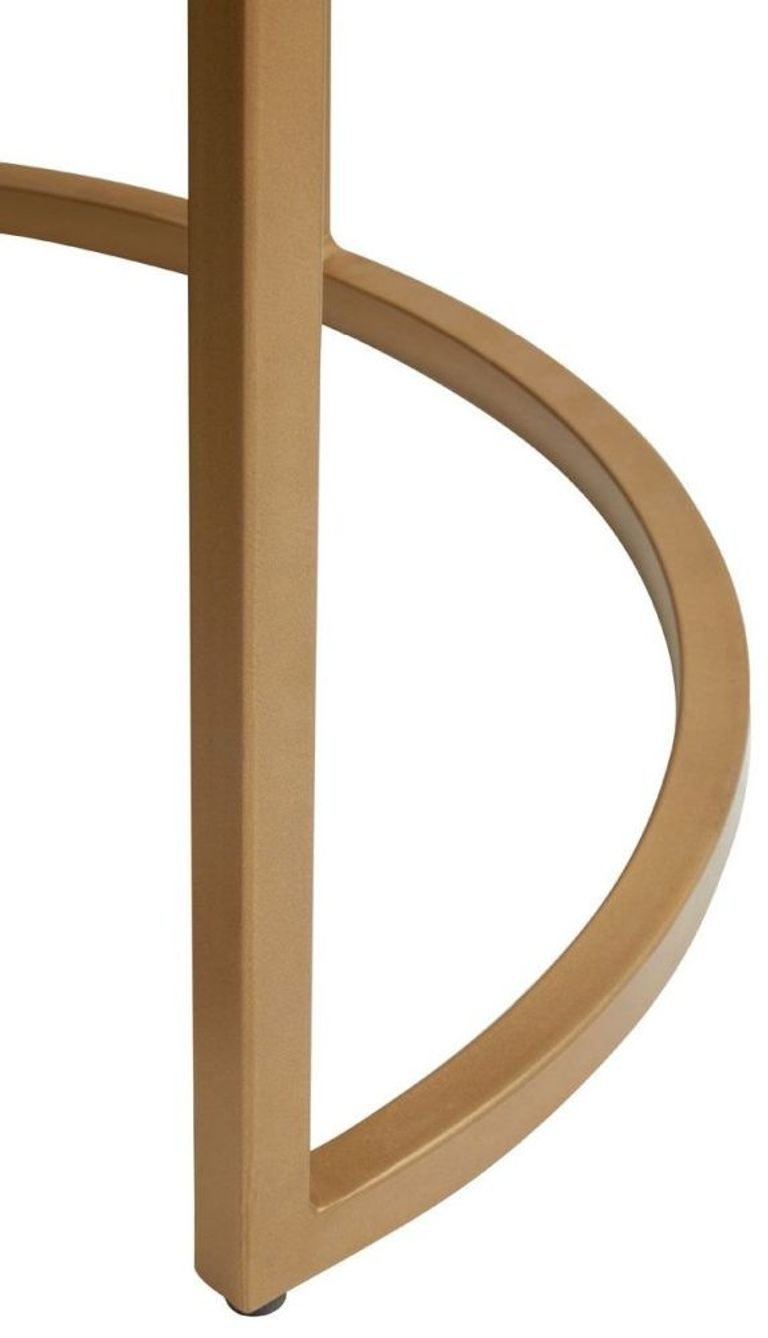 Varana Nest of Tables - Set of 2 - Black Marble with Gold - Round