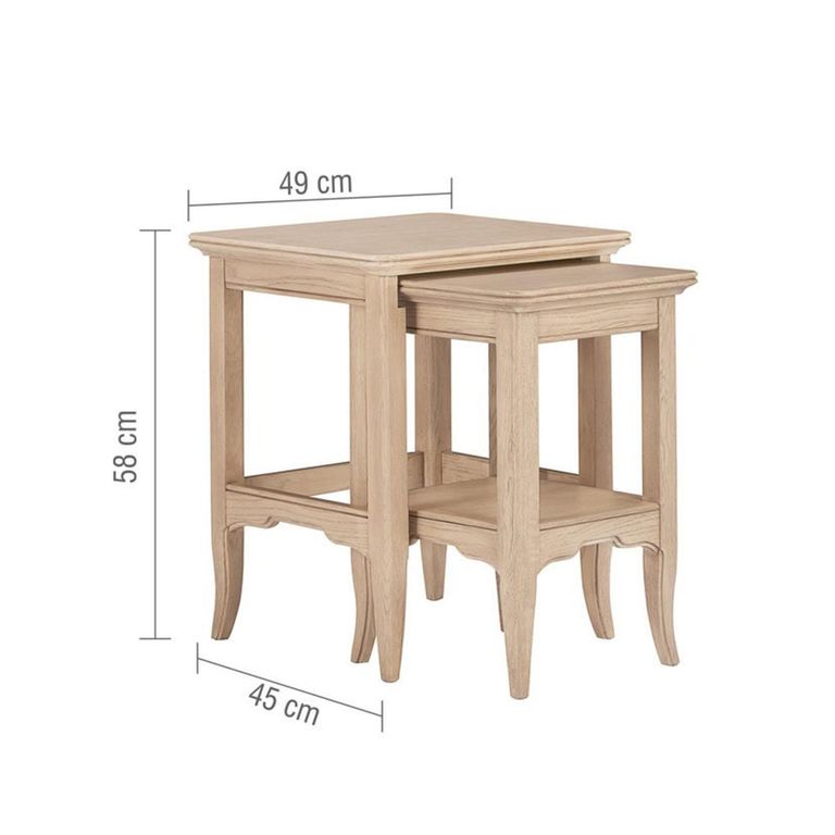 Toulon Nest of Tables - Set of 2 - Oak