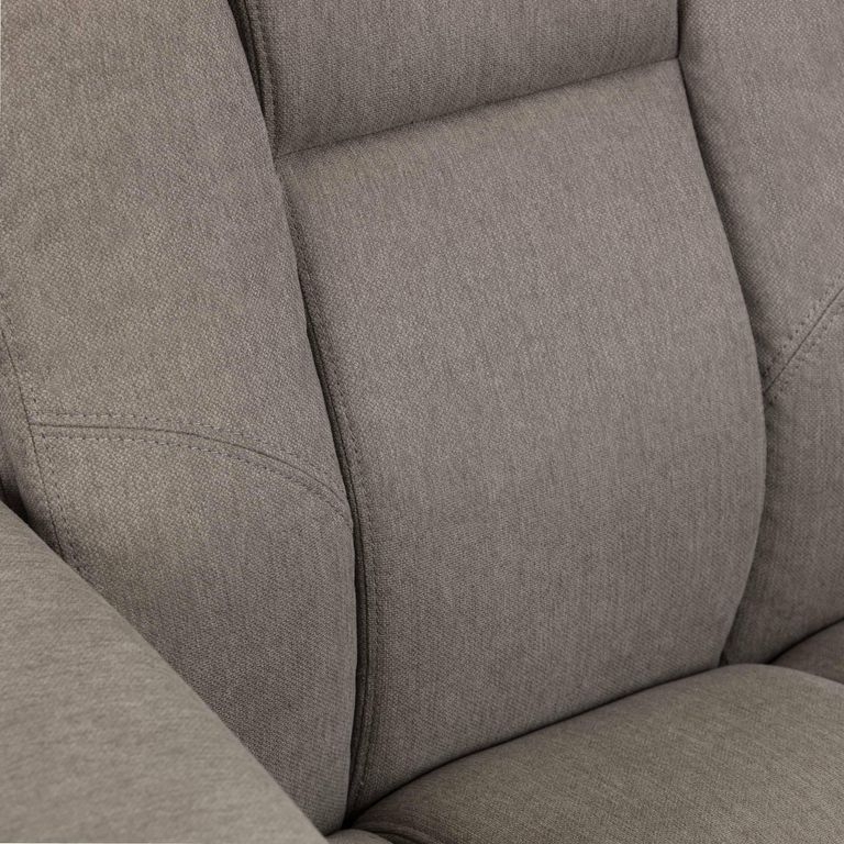 Malmo Grey Fabric Recliner Chair - Swivel - with Footstool